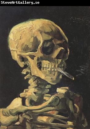 Vincent Van Gogh Skull with Burning Cigarette (nn04)